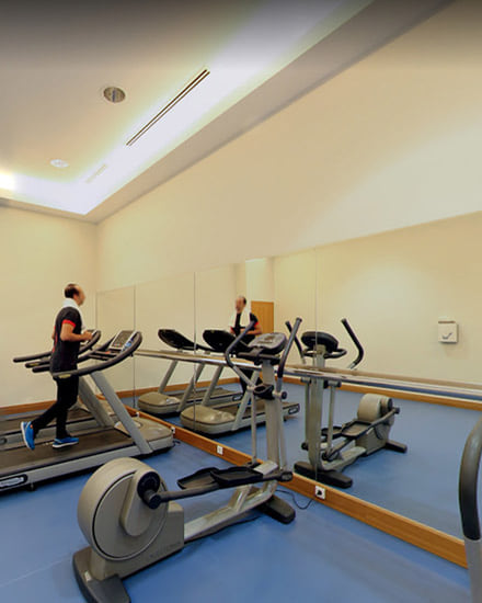 La salle de sport de l'hôtel